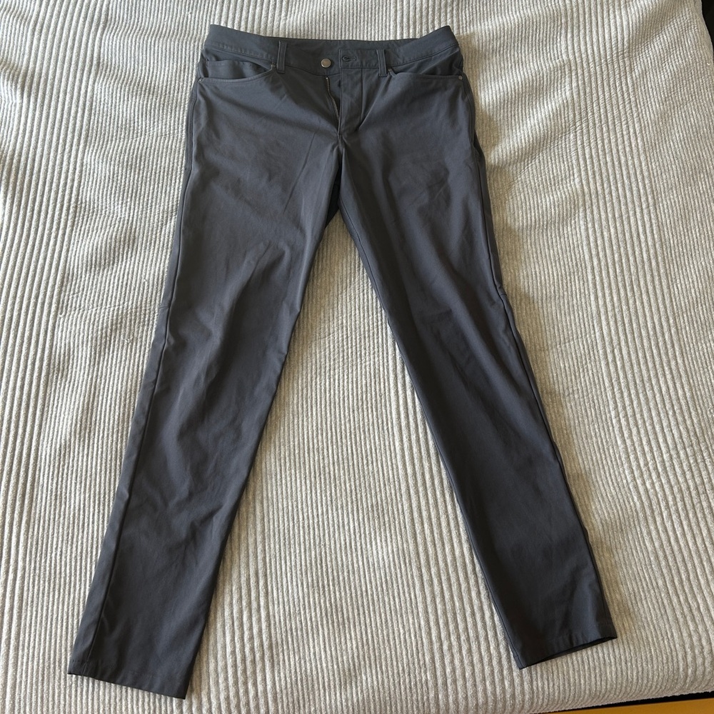 Lululemon ABC Slim-Fit 5-Pocket Pant 32x32 Warpstreme Navy Blue